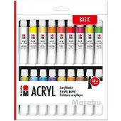 Marabu Acryl Basic Acrylverf 12 ml 18 stuk(s)