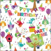 Ambiente Lunch servetten - Party time white