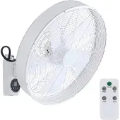 Evolar Wandventilator met Afstandsbediening - 50W - Muurventilator - Automatische Oscillatie - 3 Snelheden - Timer - Wit - EVO-WF50W