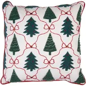 Clayre & Eef Sierkussen 40x40 cm Beige Polyester Kerst