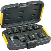 DeWalt DT7507-QZ - Dopsleutelset - 1/2" - 9-delig - Zeskant Udarowy