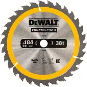 DeWalt Construction - Cirkelzaagblad - 184mm - 30T - Houtbewerking