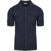 No-excess Gebreid vest navy