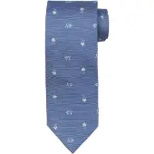 Suitable Stropdas Zijde Bloem Blauw -