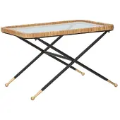 Mauro Ferretti salontafel Saint Barth, 70x50x45 cm, zwart en bruin