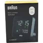 Braun digitale radio-wekker, kunststof, 7,5x7,5x4,5 cm, zwart
