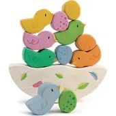 Tender Leaf Toys - Schommelende babyvogels - 12-delig evenwichtsspeelgoed - STEM-speelgoed - Vroeg leren om strategisch denken en fijne motoriek