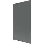 Mexen Next badscherm 1-delig 100 x 150 , grafiet, gun metal - 895-100-000-00-40-95