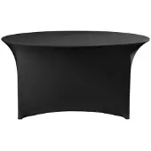 Hendi Symposium - Tafelhoes rond - Strijkvrij - Stretch - Ø180 cm - Zwart