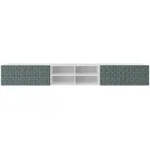 MargaretHadas24 Margaret Hadas: TV-kast Cali IV, TV-meubel, laag TV-meubel, 300 cm, hangend, modern design, voor de woonkamer, wandmontage, TV-meubel, wit, groen