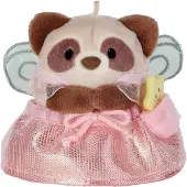 Nici knuffel wasbeer Rakuma 8cm pluche set met feeënkostuum.