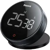 Baseus Heyo Rotatie Countdown Timer Pro - Magnetische Digitale Wekker - Donkergrijs