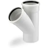 Rehau RAUPIANO PLUS Enkelvoudige aftakking DN 110/75, 45 graden, 11213341001