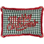 Clayre & Eef Sierkussen 50x30x4 cm Rood Polyester Kerst
