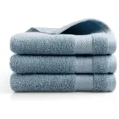DoubleDry Katoenen handdoek - 3 stuks - 50x100 - lichtblauw