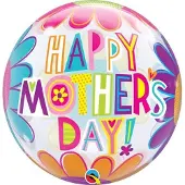 Qualatex Bubble Mother's Day Bloemen Meerkleurig 56 cm