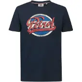 Petrol Industries Shirt navy / duifblauw / lichtrood / wit