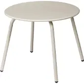 Merkloos Bijzettafel Ø50xh45cm mat beige beige Zink Merkloos Tafel