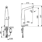 Hansa HANSADESIGNO elektronische wastafelkraan XL 6V, chroom