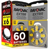 Rayovac Extra Advanced 10 Hoorbatterijen PR70 Geel – 60 Stuks