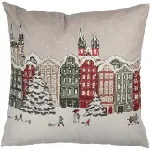 Clayre & Eef Sierkussen 45x45 cm Beige Polyester Huizen