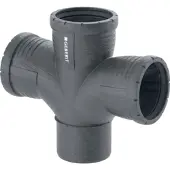 Geberit Silent-Pro Bochtstuk 87,5° dubbel, DN 90 / 90 / 90, 393.466.14.1