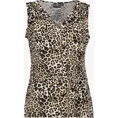 TwoDay dames top met panterprint bruin maat M