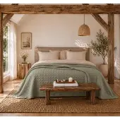 Town & Country Sprei Camden Katoen Green-180 x 260 cm