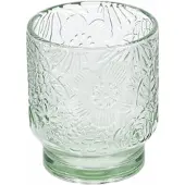 Salt & pepper Waterglas Flora Transparent / Green 300 ml (Set van 4)