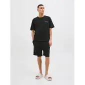 Jack & Jones Pyjama kort 'JACEVEREST' zwart / wit