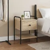 vidaXL Nachtkastje Sonoma Eiken Bewerkt hout