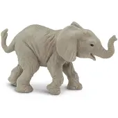 Safari Speeldier Afrikaanse Olifantkalf Junior 8 Cm Grijs