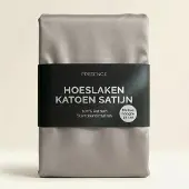 Presence Hoeslaken - Katoen Satijn - Zilver 140 x 200 cm
