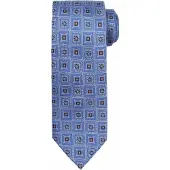 Suitable Stropdas Zijde Print Blauw -