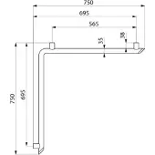 Delabie Be-Line wandgreep