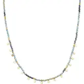 Luxenter Sterling Zilver 925 Ketting Afgewerkt in 18K Geel Goud - Moo
