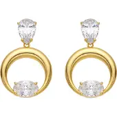 Luxenter Oorbellen 'Wade' goud / transparant