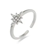 Luxenter ring met gerhodineerde briljant zirkonia - Kimsel