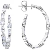 Luxenter Oorbellen 'Grimchi' zilver / transparant