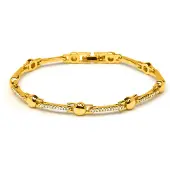 Luxenter Armband met schitterende zirkonia, afgewerkt in 18 karaats geelgoud - Rarix