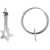 Luxenter Essential 925 Sterling zilveren gerhodineerde oorbellen