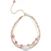 Luxenter armband, metaallegering ekhao en champagne zirkonia, 18K vergulde afwerking