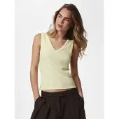 Pieces Pcbella V-hals Tanktop Dames Geel M