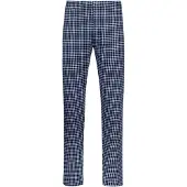 Mey Pyjamabroek 'White Check' donkerblauw / wit