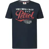 Petrol Industries Shirt 'Classic' marine / vuurrood / wit