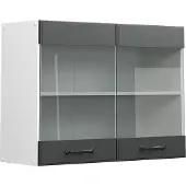 Vicco R-Line Glazen keukenkast – 80 cm Antraciet landhuis