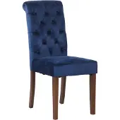 CLP Lisburn Eetkamerstoel blauw Fluweel