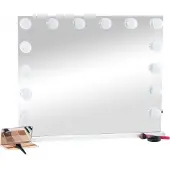CLP Palmdale Make-up Spiegel Hollywood - Dimbare LED Verlichting - USB-Aansluiting - Verlichte Vanity Spiegel - wit