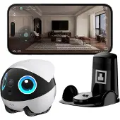 Enabot EBO Air 2 Plus Begleitroboter (Maanlichtwit), High-End Huisdierbegleitung, Afstandsbewaking, Binnenbeveiliging
