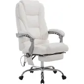CLP Pacific V2 Bureaustoel - Massagefunctie - Kunstleder wit
